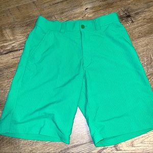32” Under Armour Green Striped Shorts
